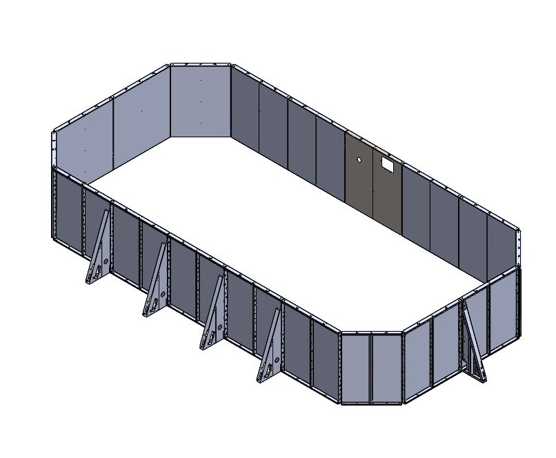 12'3" x 24'3" Grecian Semi-Inground Pool Kit with 52" Steel Walls